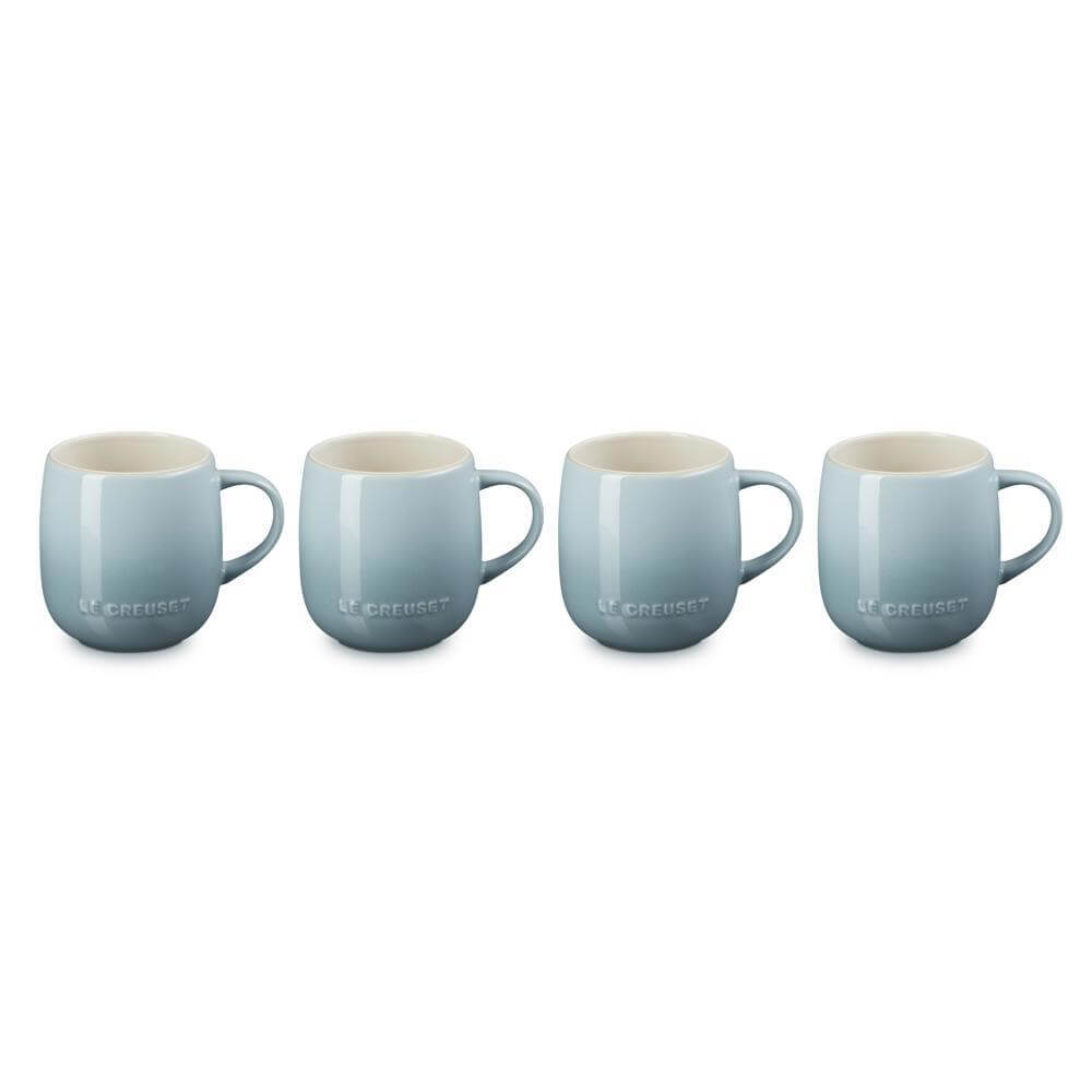 Le Creuset Stoneware Set of 4 U Mugs Sea Salt